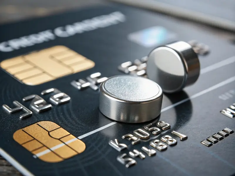 Magnet near credit card