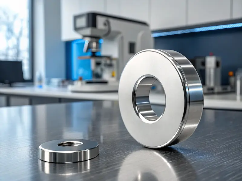 Comparison of epoxy, parylene and plastic coatings for waterproof neodymium magnets showing protection layers