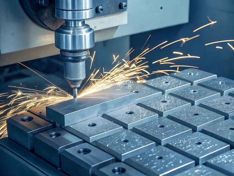 Precision grinding machine creating micron-level features on NdFeB magnets